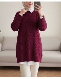 Petek Desen Kışlık Salaş Triko...