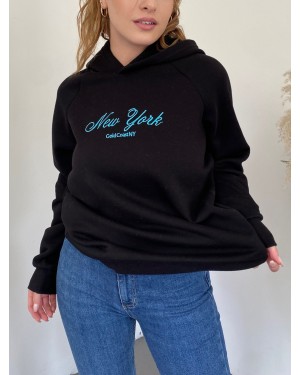 الجبهة مقنعين العرق المطرزة -أسود