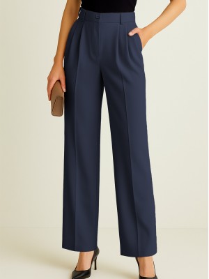 Tek Düğmeli Önü Katlama Detaylı Cepli Pantolon  -Laci