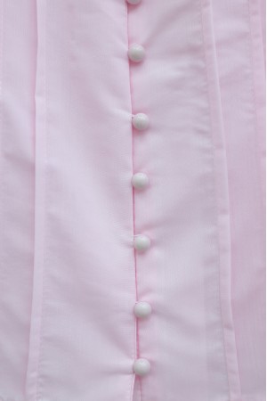 Geniş Yakalı Bağlamalı Kolu Lastikli Eteği Astarlı Poplin Takım  -Pembe