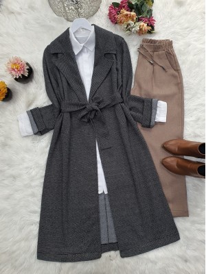 Kışlık Şardonlu Karyağdı Kaşe Kap -Gri