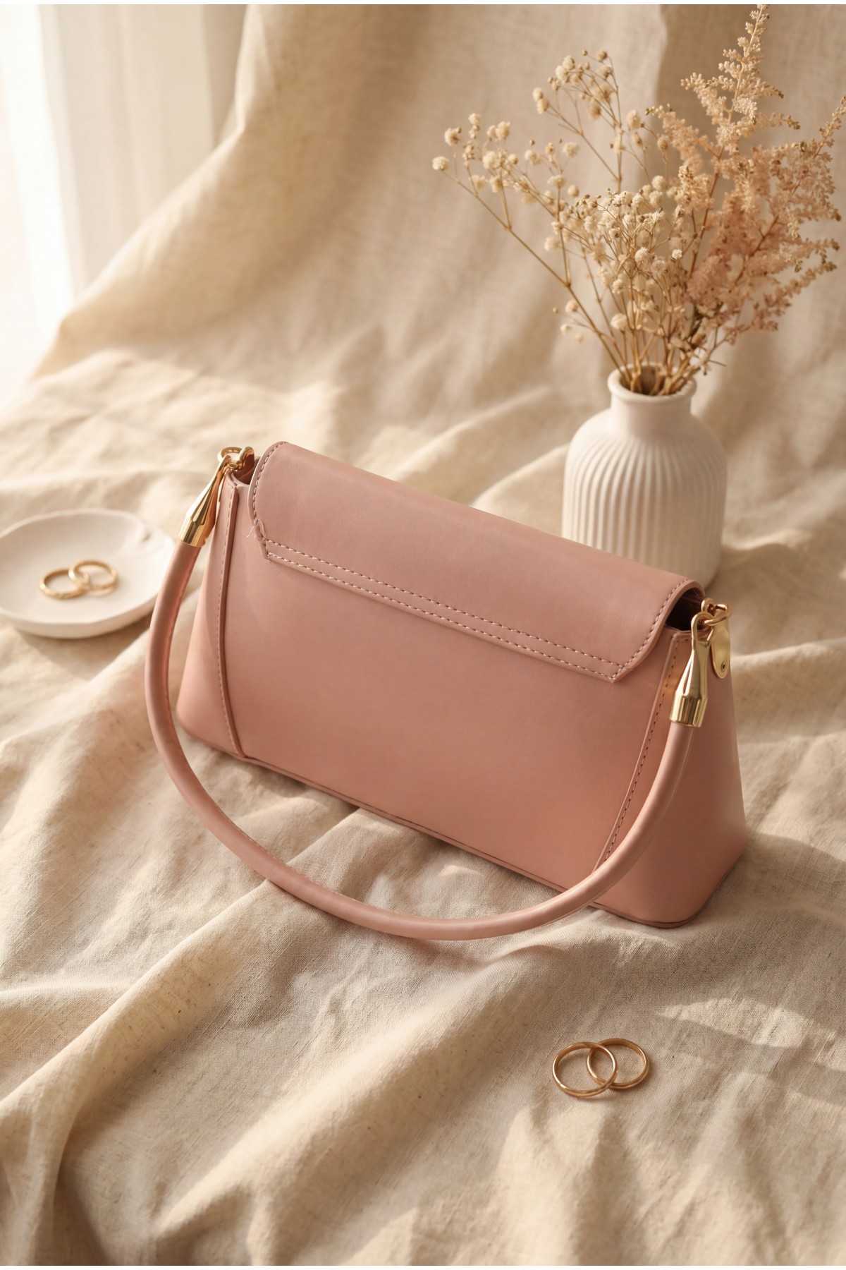 Lockable Lid Shoulder Bag Box -Powder