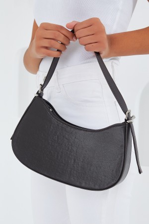 Kadın Kahverengi Düz Baget Çanta 010167