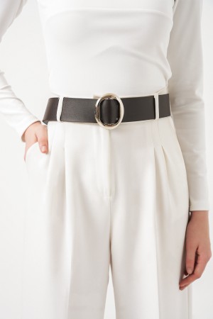 Women's Oval Buckle Belt 033 