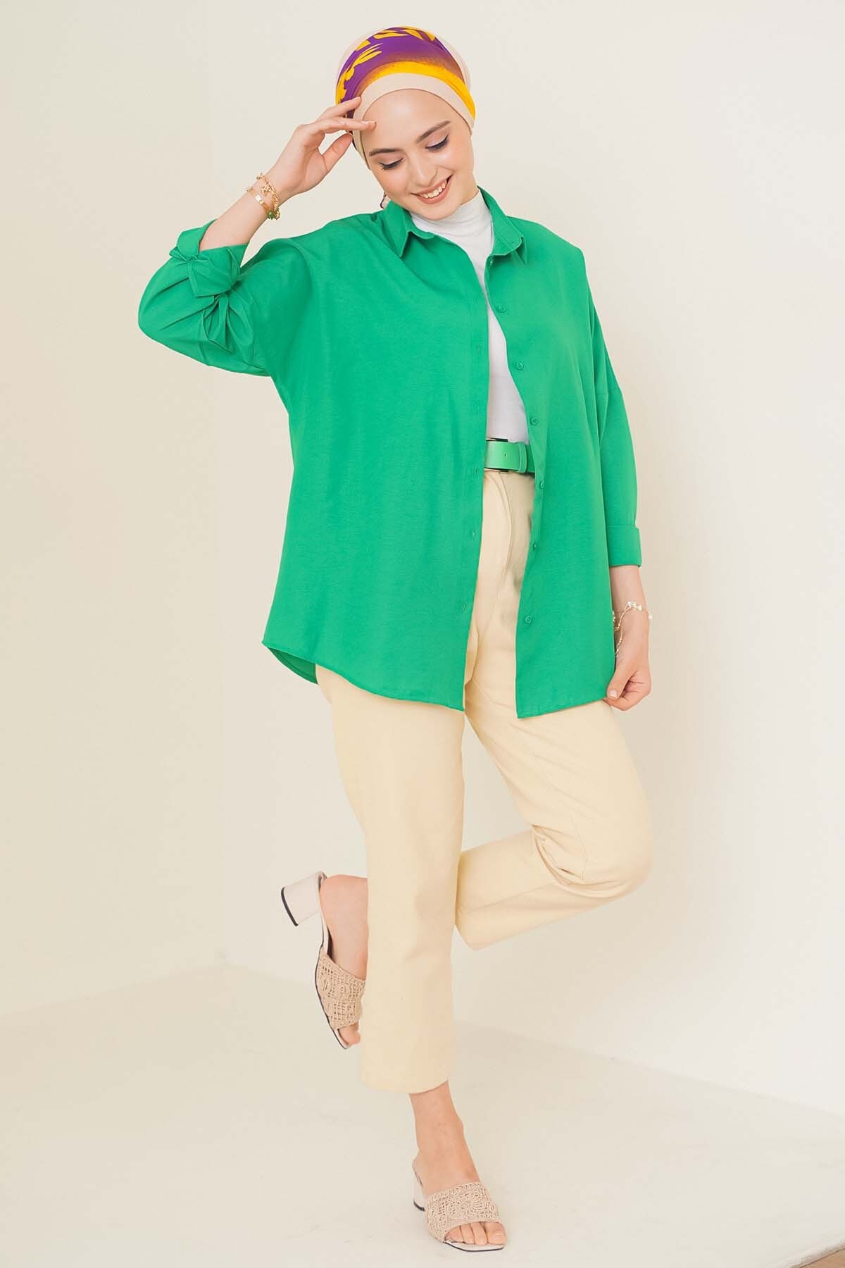 103901 Oversize Basic Hijab Shirt 