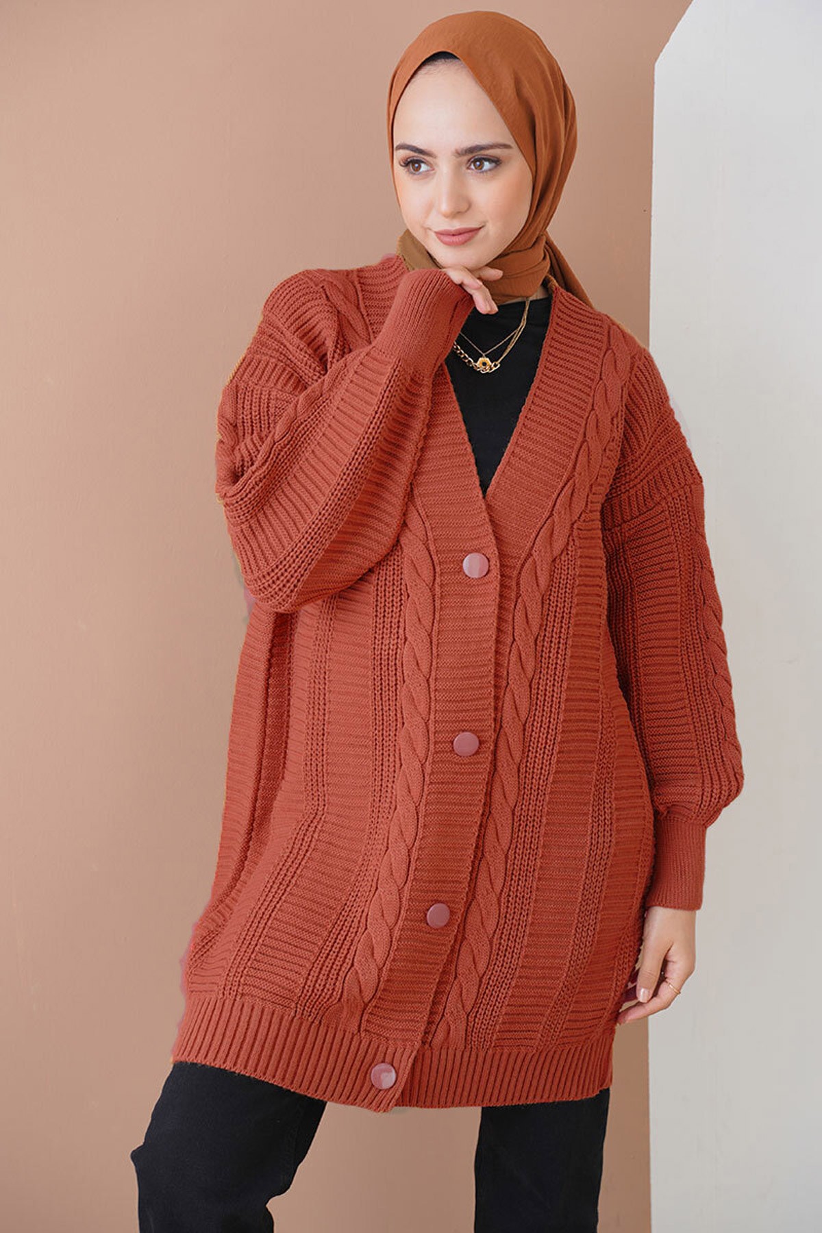 15768 Hijab Knitwear Cardigan 