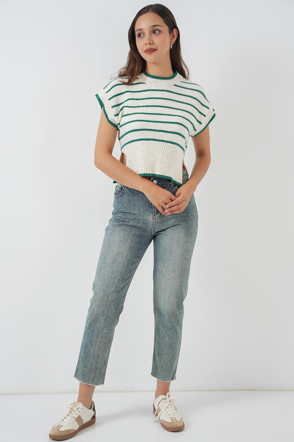 Women's Striped Knit Sweater 15926 