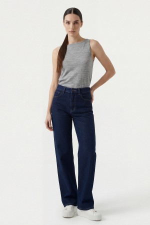 بلوزة نسائية بدون أكمام محبوكة بأشرطة 15935 