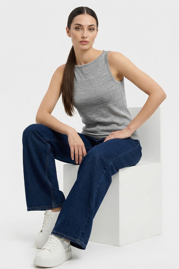 Women's Strappy Knitted Tank Top 15935 
