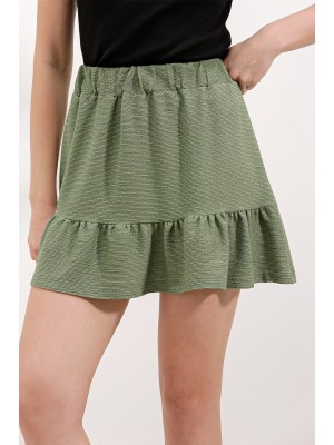 1884 Örme Mini Etek - Çağla