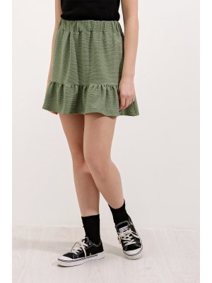 1884 Örme Mini Etek - Çağla