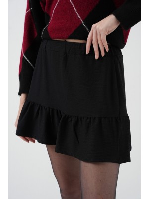 1884 Örme Siyah Mini Etek