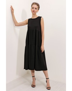 فستان بيجدارت 2448 طويل بدون أكمام محبوك 