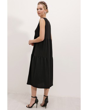 فستان بيجدارت 2448 طويل بدون أكمام محبوك 