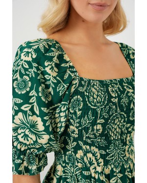 فستان منقوش بفتحة جانبية (رقم 2512) 