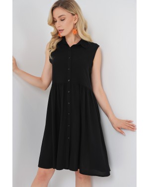 فستان ميدي بدون أكمام للنساء 2563 