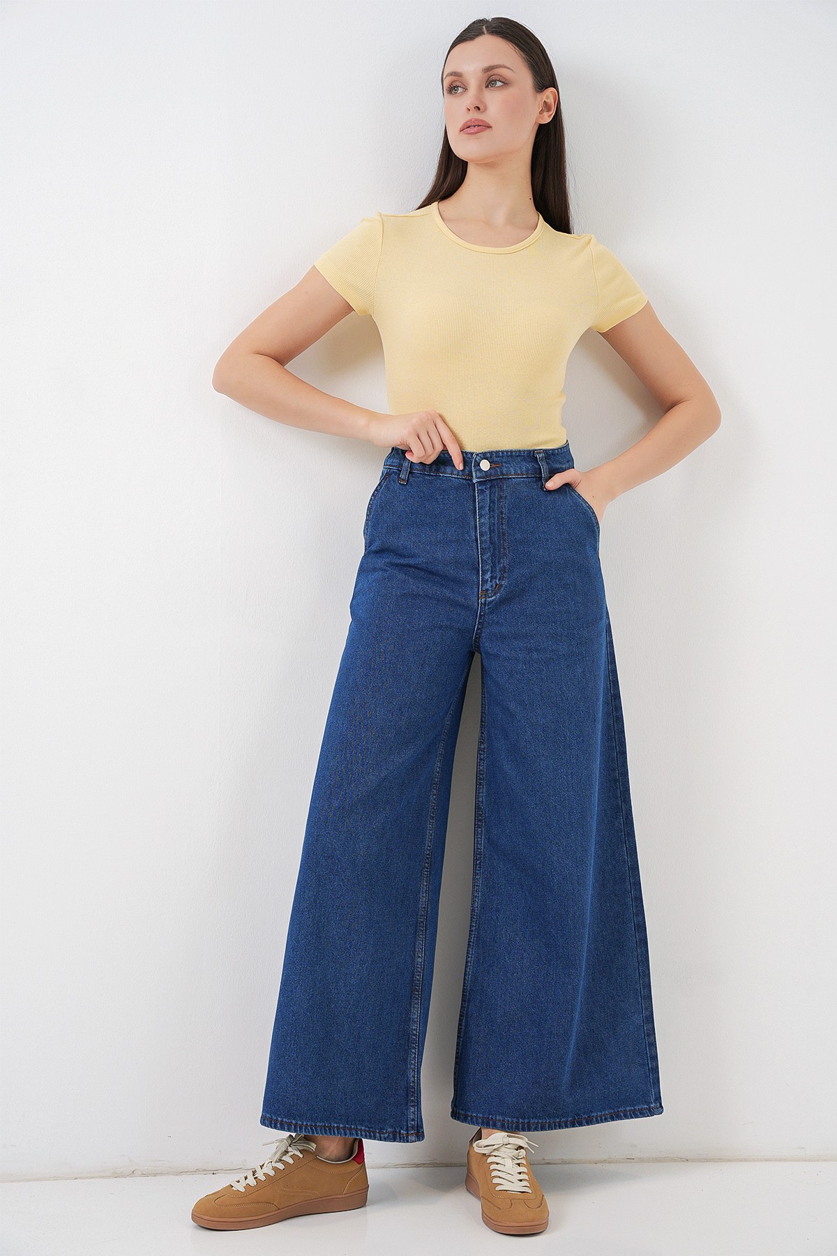 Women's Wide Leg High Waist Jeans 30080 