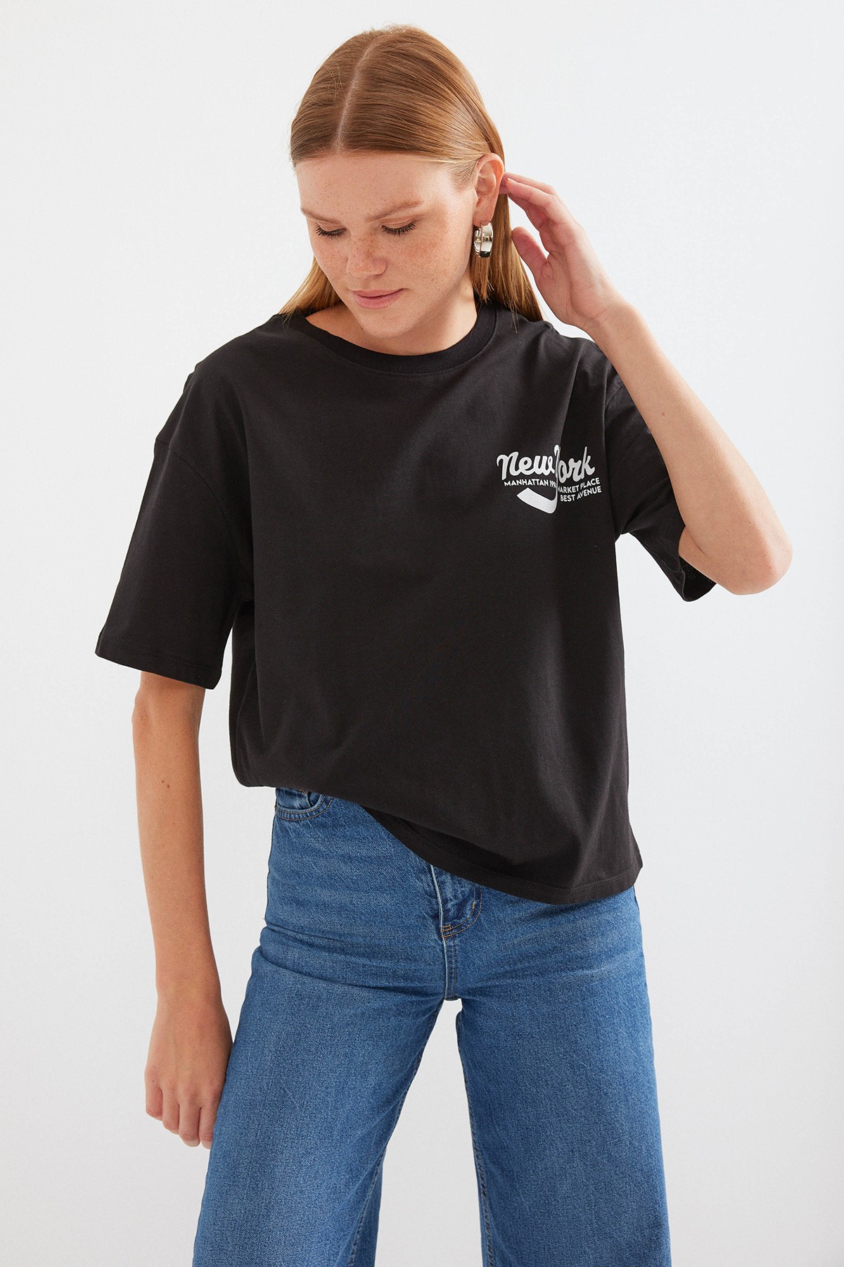 4318 Printed Basic T-shirt 
