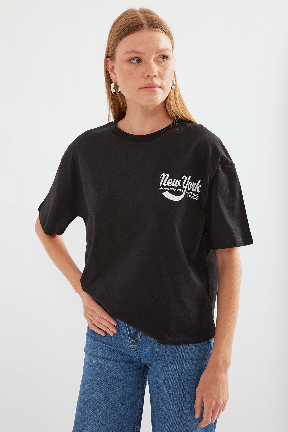 4318 Printed Basic T-shirt 