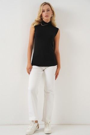 Kadın Kolsuz Body 4348 - Siyah