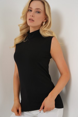 Kadın Kolsuz Body 4348 - Siyah