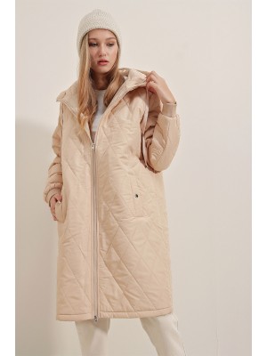 5130 Salaş Şişme Mont - Vizon