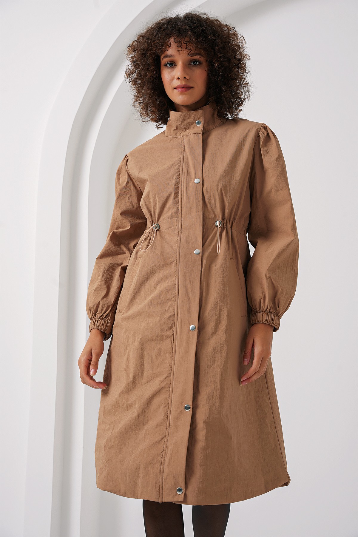 5939 Lined Long Trench Coat 