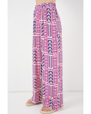 بنطلون نسائي من الفسكوز بنقوش 6749 