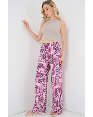 بنطلون نسائي من الفسكوز بنقوش 6749 