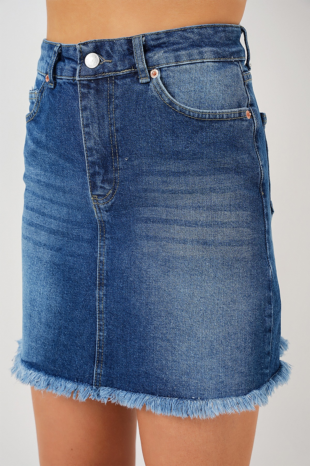 Women's Tassel Mini Denim Skirt 8051 