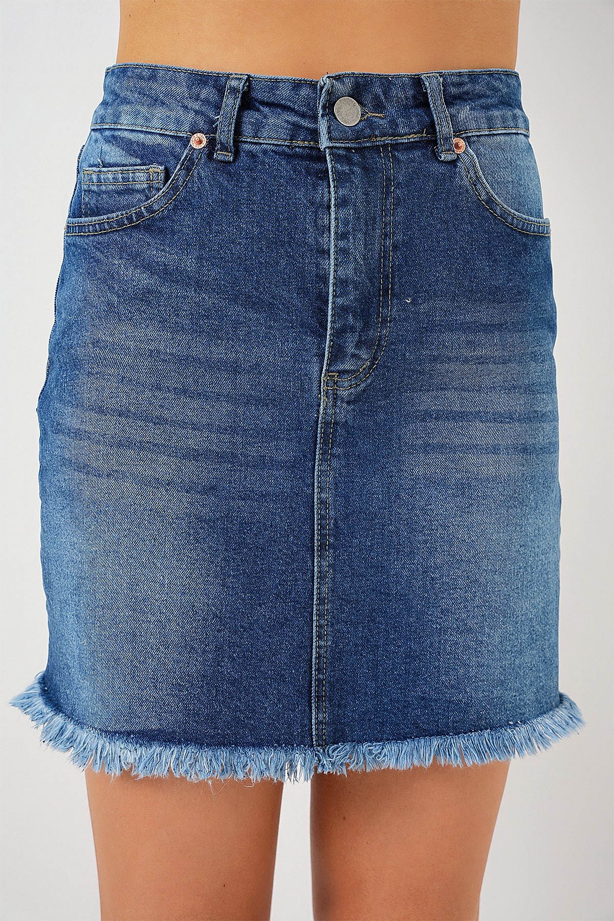 Women's Tassel Mini Denim Skirt 8051 