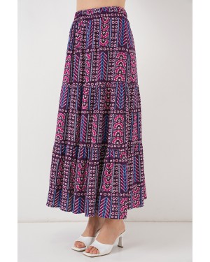 تنورة طويلة منقوشة للنساء 8053 