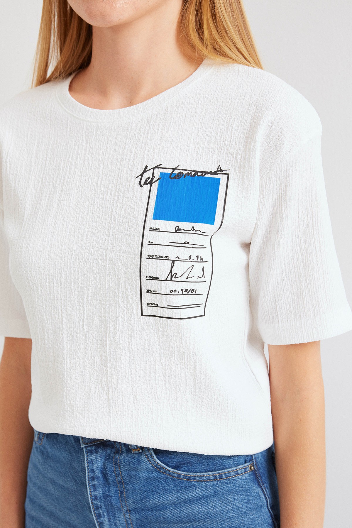 911 Printed Knitted Basic T-shirt 