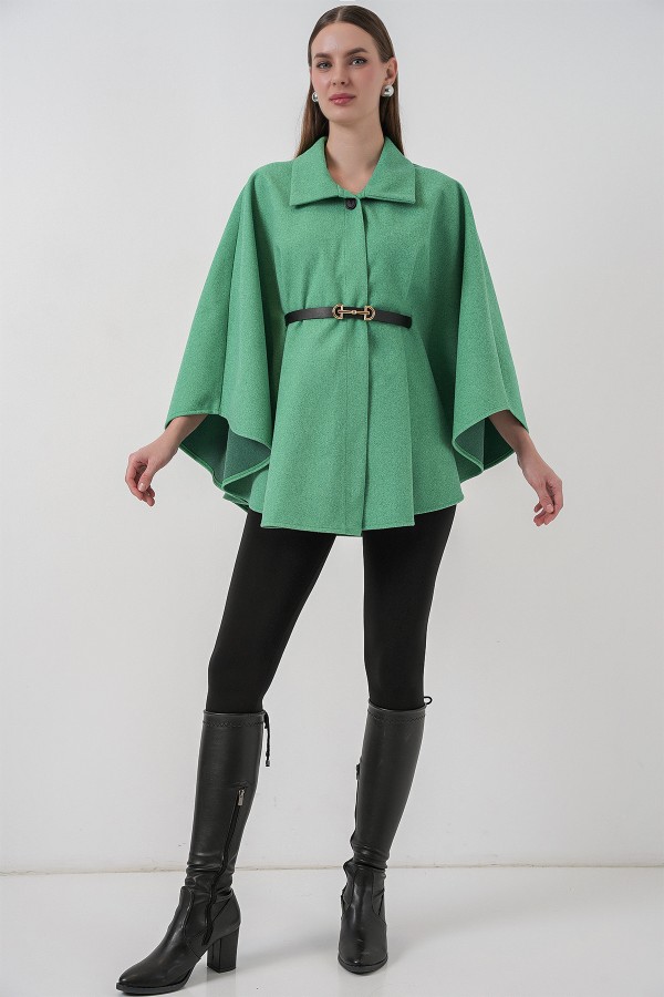 Women's Belted Cashmere Poncho 9170 