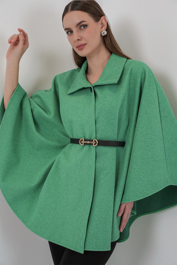 Women's Belted Cashmere Poncho 9170 