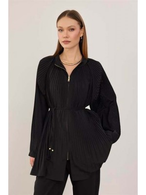  Piliseli Micro Trenç Siyah