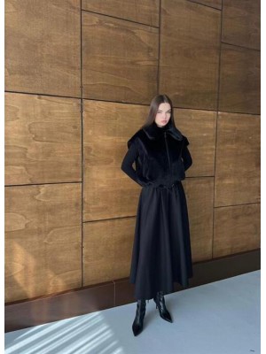 Kısa Kürk Yelek Siyah