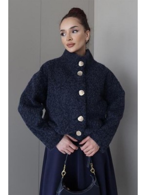 Tedy Gold Düğmeli Ceket Lacivert