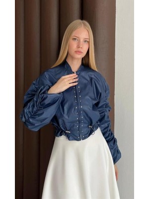 Safir Kol Yağmurluk Ceket Lacivert