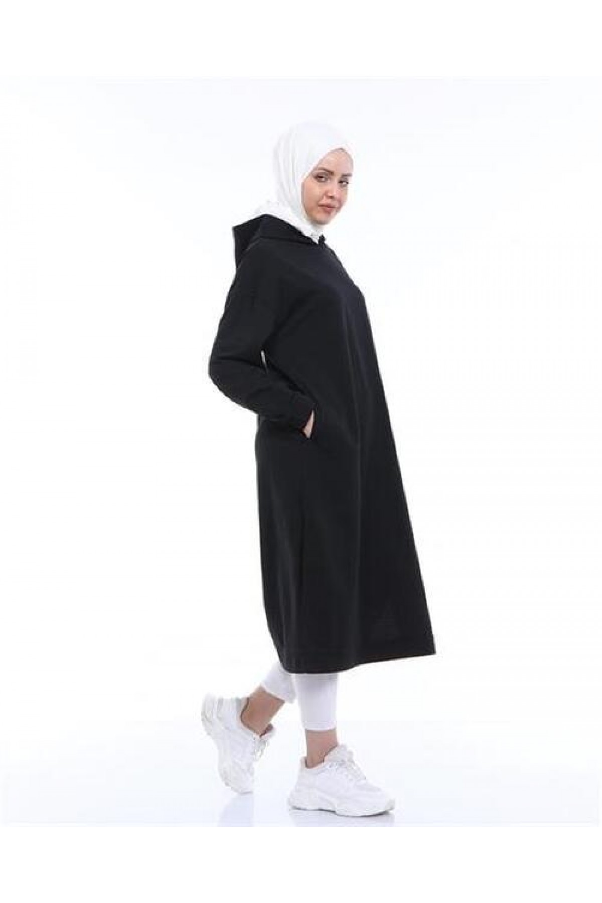 Atlas Hooded Long Simple Basic Sweatshirt
