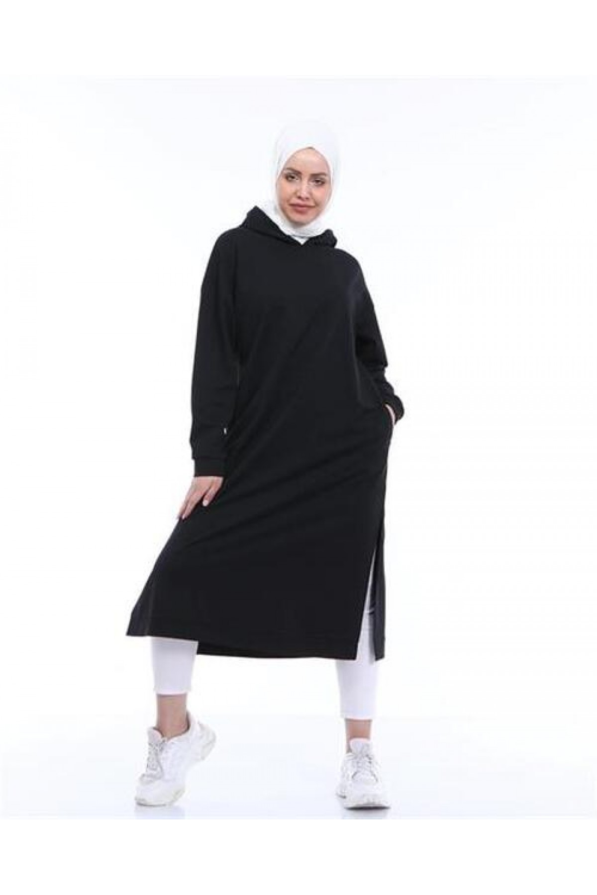 Atlas Hooded Long Simple Basic Sweatshirt