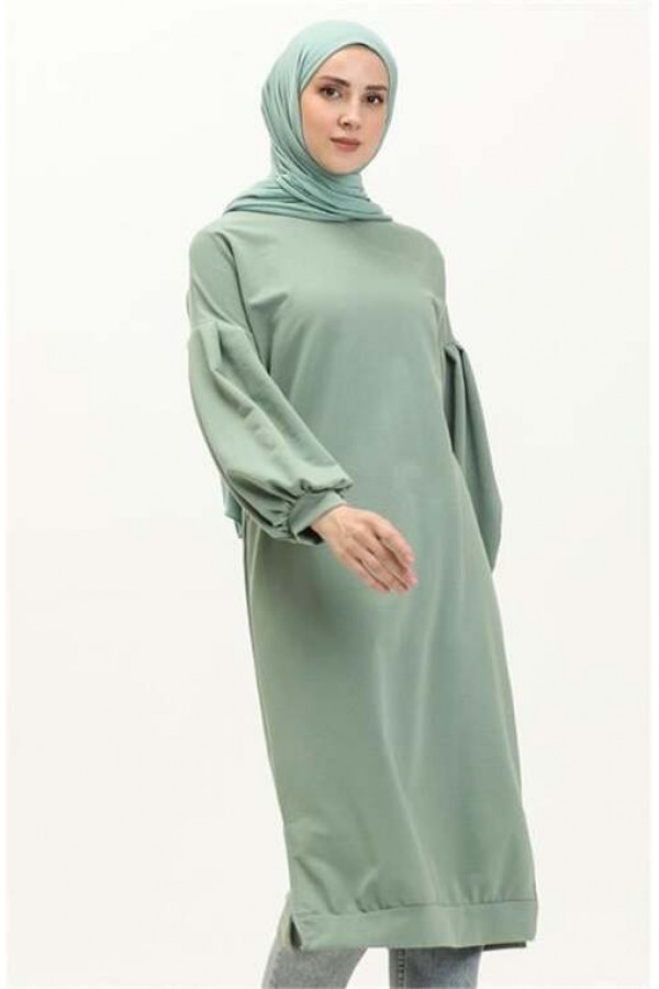 Hira Balon Kol Midi Boy Sade Basic Sweatshirt 