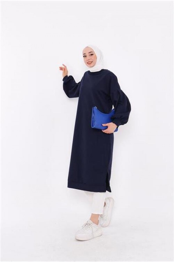 Hira Balon Kol Midi Boy Sade Basic Sweatshirt 