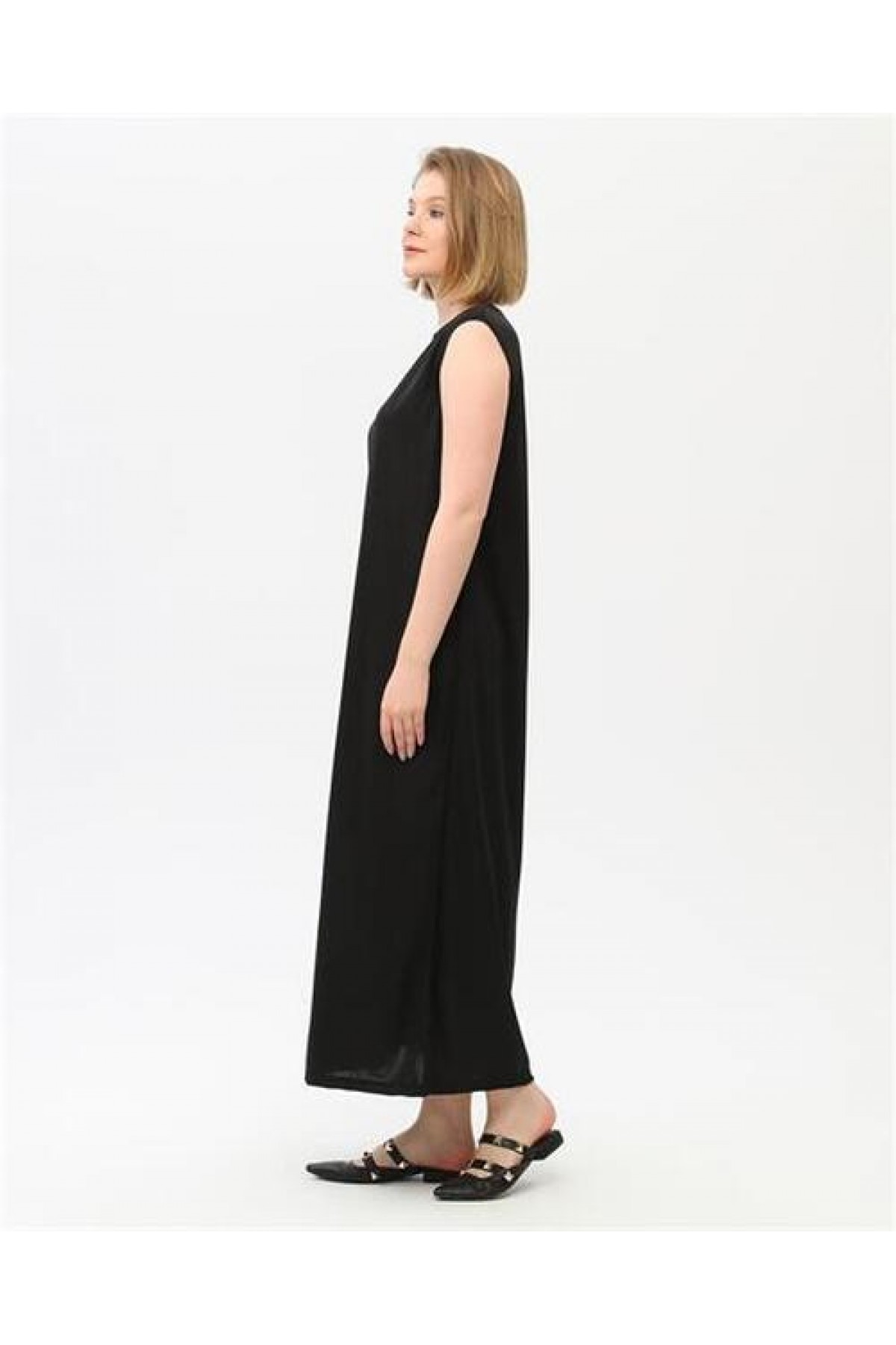 Fashion Show Underwear Simple Basic Sleeveless Dress detay görseli