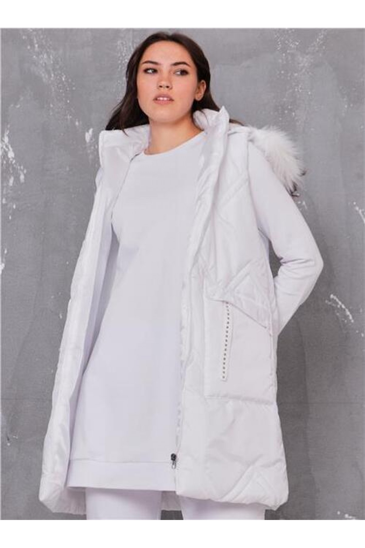 Sarah Hooded Puffy Vest and Sport Three-Piece Set