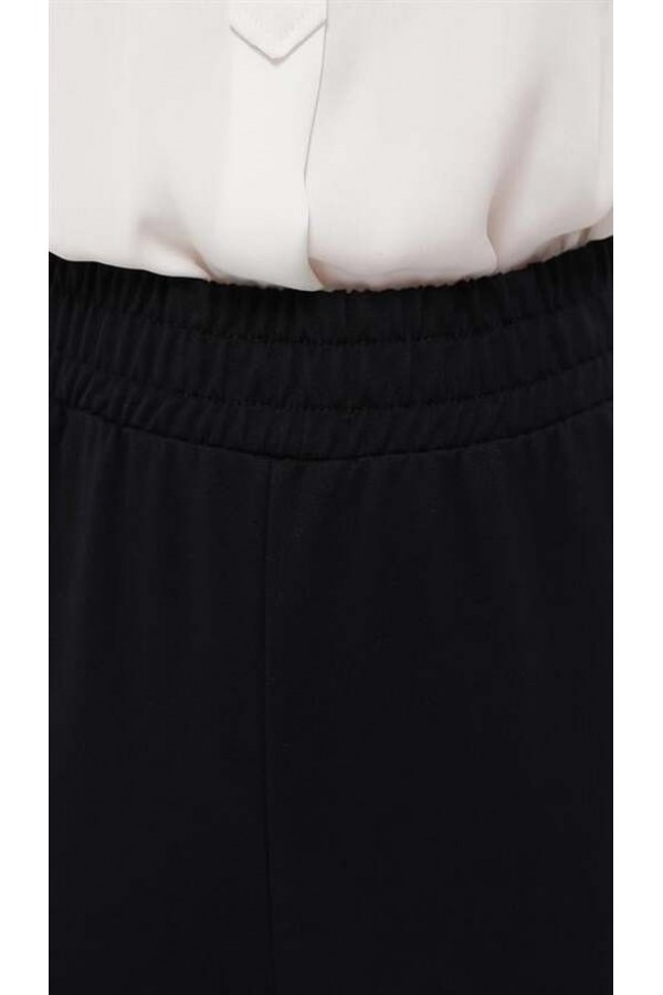 Step Paçası Manşetli Beli Lastikli Pantolon 