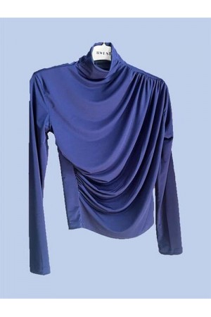 Boğazlı Uzun Kollu Sade Bluz 