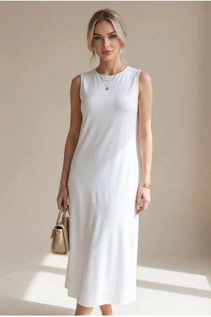 Sıfır Kol Uzun Süprem İçlik -Beyaz