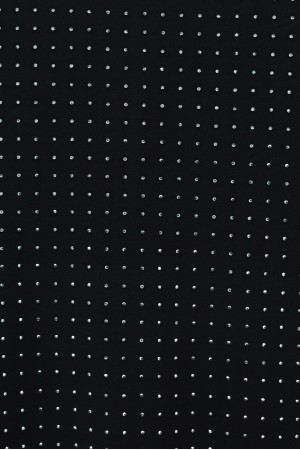 قميص داخلي بدون أكمام مزين بتفاصيل حجرية في الأمام -أسود