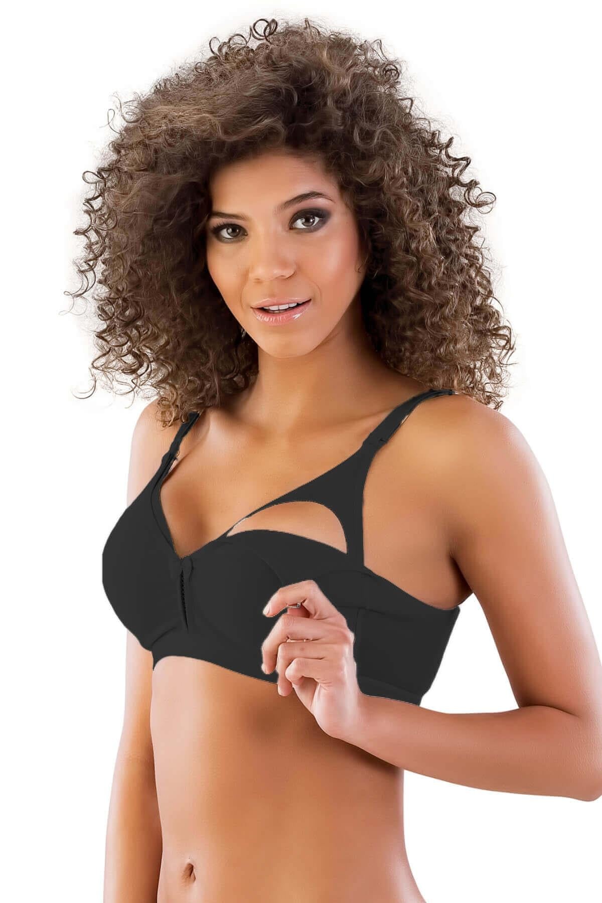BLACK MI Podyumplus 116 D Maternity and Nursing Bra